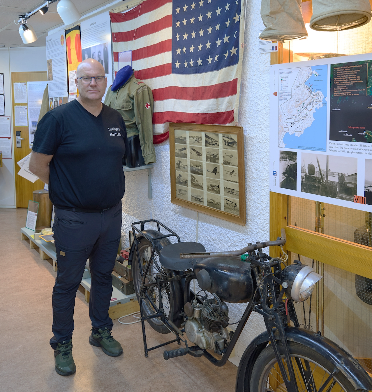 Owner Knut Blengslin in the exhibit